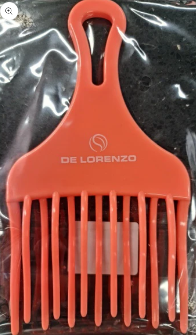 De Lorenzo Curl Tease Comb Large Orange
