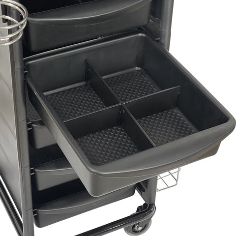Jasper Black 6 Drawer Hairdressing Beauty Trolley