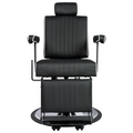 Karma Nerang Barber Chair Black & Chrome with White Piping 04150102WP - image 4