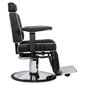 Karma Nerang Barber Chair Black & Chrome with White Piping 04150102WP - image 3