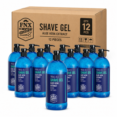12x Fonex FNX Barber Aloe Vera Extract Shave Gel 950ml (Carton Deal)