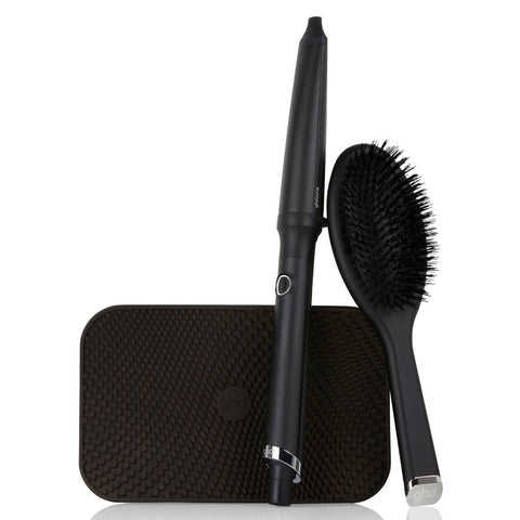 GHD Creative Curl Wand Hair Curler Gift Set with Free Dressing Brush & Mat