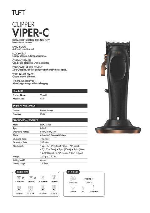 TUFT Viper Professional Cordless Hair Clipper - image 2