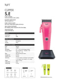 TUFT SE Professional Clipper Cordless - Pink with Lime Green Changeable Cover Limited Edition - image 2