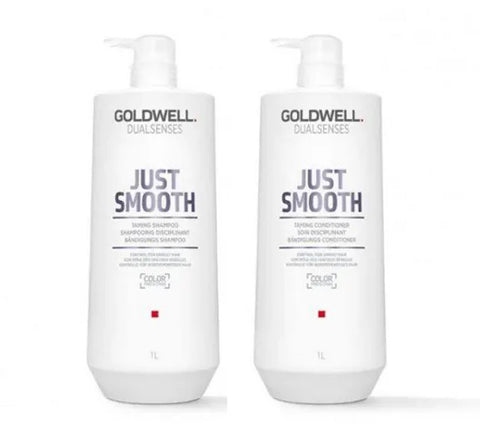 Goldwell Dualsenses Just Smooth Taming 1 Litre Shampoo and Conditioner Duo