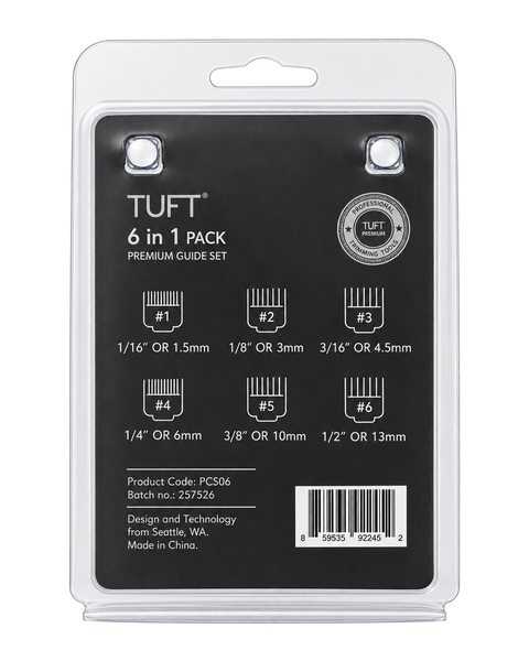 TUFT Non-Magnetic Premium Clipper Comb Attachments - 6 Pack - image 3