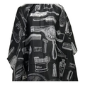 Bob Barber Haircutting Fashion Cape #E - Black Tools