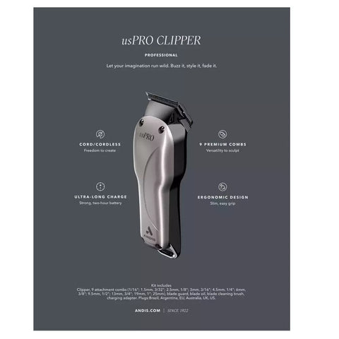 Andis US Pro Li Cordless Clipper