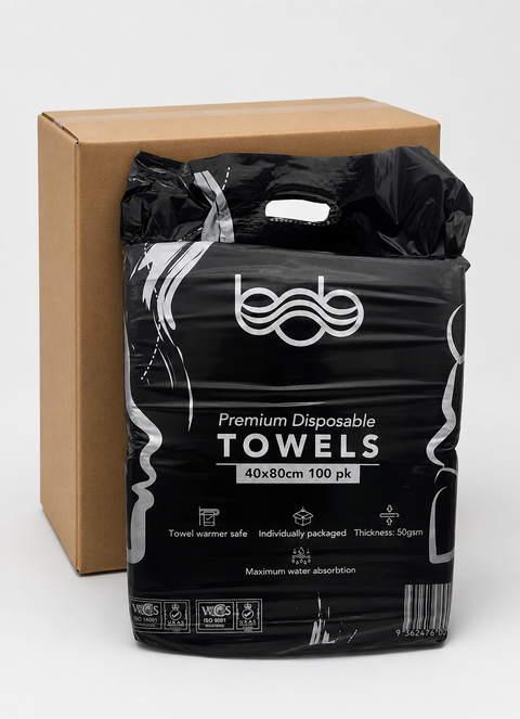 Carton of BOB Premium Professional Disposable Hair Salon and Barber Towel 40x80cm 6 Bags - image 2