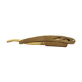 BOB Butterfly Metal Handle Cut Throat Shaving Razor - Gold