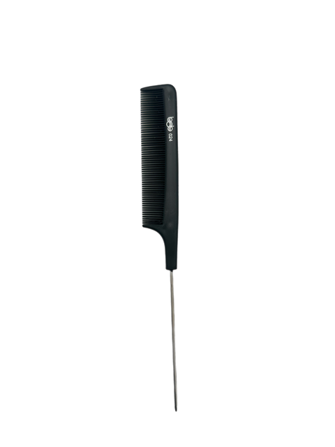 BOB Professional Antistatic Carbon Hair Tail Comb 024 - Black