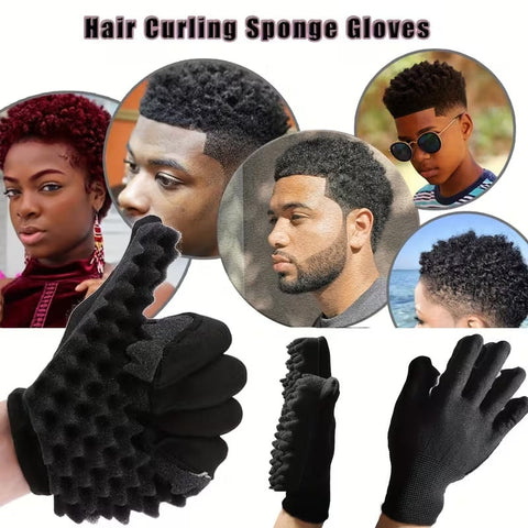 Bob Afro Hair Curling Sponge Glove - Twist & Wave - image 2
