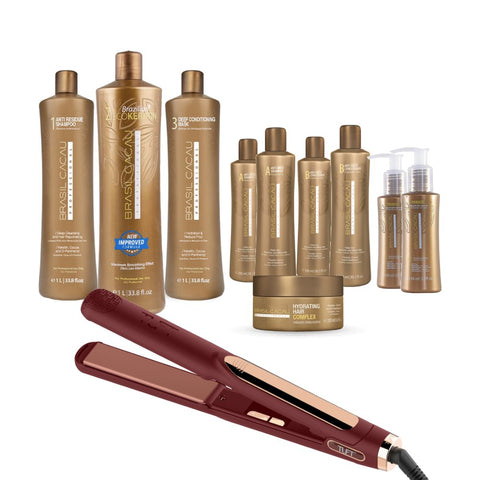 Brasil Cacau Salon Mega Kit with Black Tuft Diamond Plus 1 Inch Hair Straightener - image 3