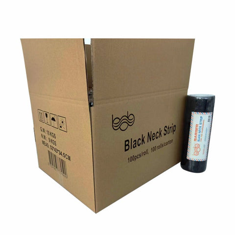 Carton of 20x Bob Neck Strips Roll Black 5pk - 100 Rolls in Total