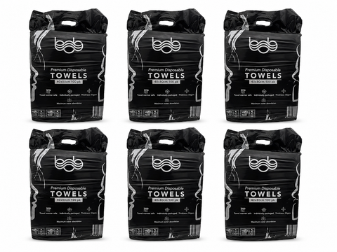 Carton of BOB Premium Professional Disposable Hair Salon and Barber Towel 40x80cm 6 Bags