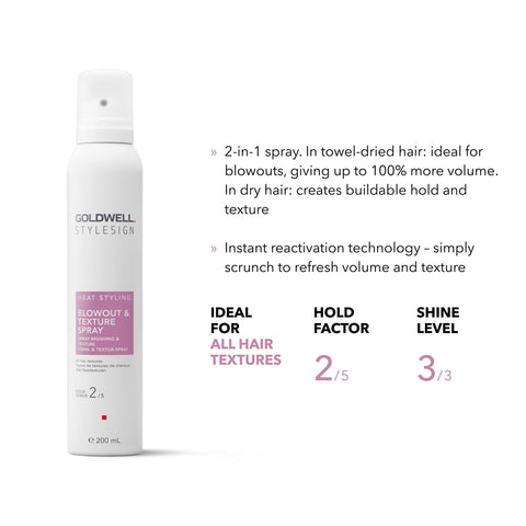 Goldwell StyleSign Heat Styling Blowout & Texture Spray – 200ml - image 2
