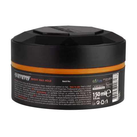 12x Gummy Professional Bright Finish Orange Hair Styling Wax 150ml - image 3