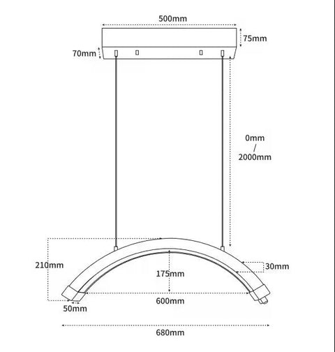 Karma LED 28" Ceiling Mounted Lamp White 010904 - image 2