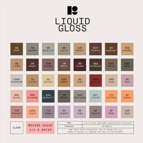 NAK Hair Liquid Gloss Espresso 4NA 60ml