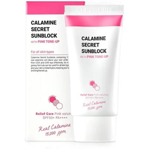 K-SECRET Calamine Secret Sunblock With Pink Tone-Up SPF 50+ & PA++++ 50ml