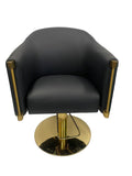 Karma Eden Salon Chair Black with Gold Base 02180103