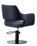 Karma Mudgee Salon Chair 02100101 - Black with Black Round Base & Pump - image 3