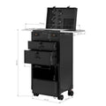 Karma Professional Portable Hard Case Salon Trolley Lockabe with Drawers KHRC01 - Black - image 2
