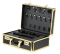 Karma Professional Portable Salon Hard Case Black with Gold Trim KC0103