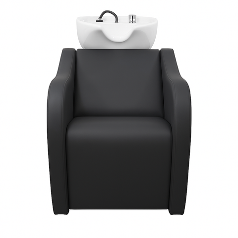 Karma Shampoo Unit Mosman with Shiatsu Massage Black with White Deep Basin 0318012204 - image 2