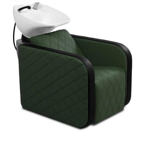 Karma Complete Shampoo Unit Clunes Electric Green with Pattern & White Deep Basin 0315172204EP