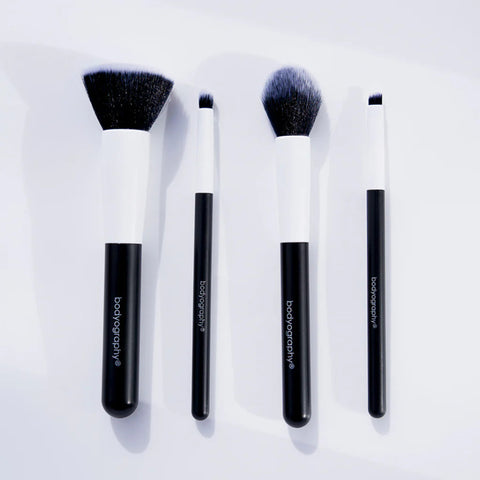 Bodyography Mini Travel Brush Set 5 Piece in Cosmetic Bag