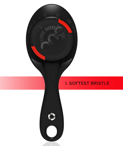 ONE PRO Hair Brush Adjustable Bristle Strength Red - Black - image 4