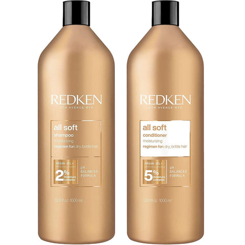 Redken All Soft Shampoo & Conditioner Pack 1 Litre