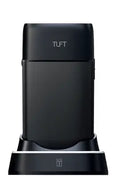 Tuft Black Steel Professional Double Foil Shaver with Holder