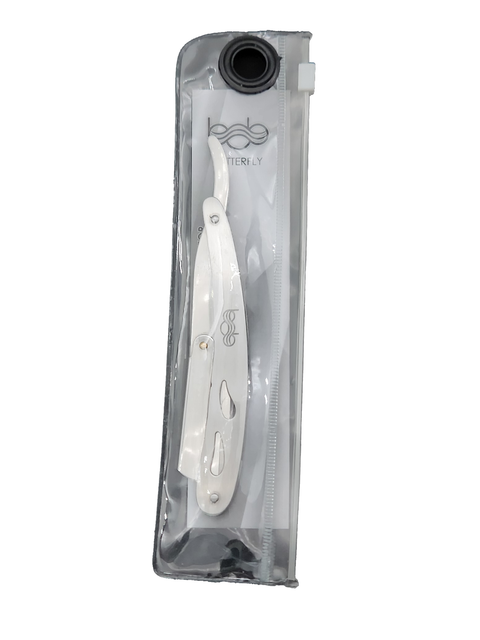 BOB Butterfly Metal Handle Cut Throat Shaving Razor - Chrome - image 3
