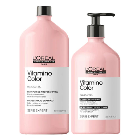 L'Oreal Professionnel Serie Expert Vitamino Color Shampoo 1500ml & Conditioner 750ml Duo
