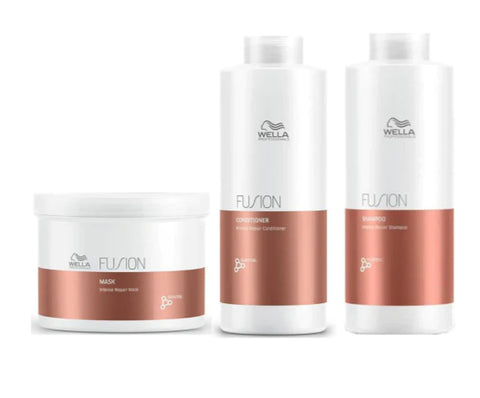 Wella Fusion Shampoo & Conditioner 1 Litre & Mask 500ml