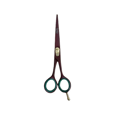 Bob Maroon Straight Scissors 882 7 Inch