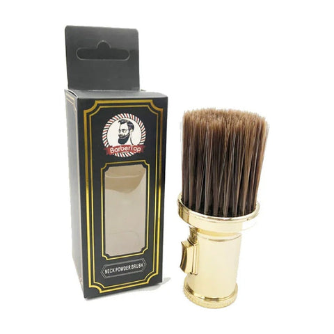 BOB Neck Duster Brush Gold with Talcum Powder Dispenser