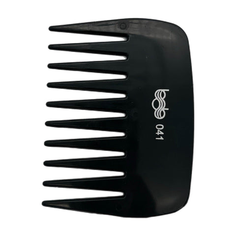BOB Professional Antistatic Carbon Wide Tooth Detangling Comb 041 - Black