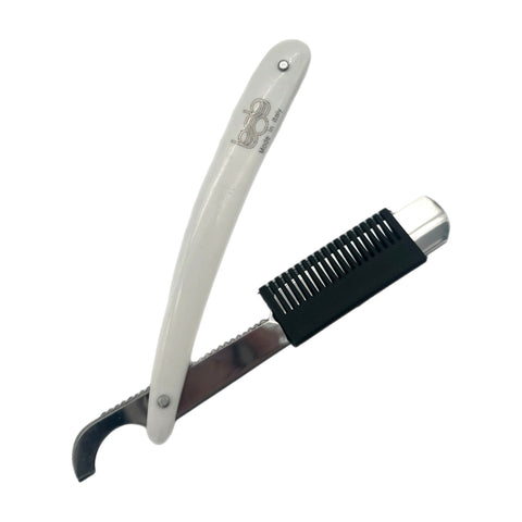 BOB Turkish Cut Throat Razor White - Made In Italy
