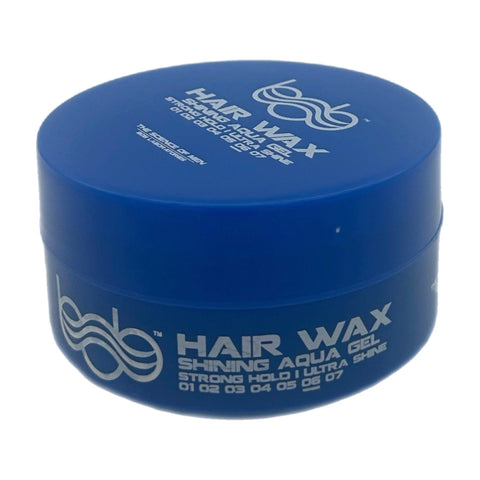Bob Wax Deal - 48x Bob Hair Wax Shining Aqua Gel Strong Hold Ultra Shine 150ml Blue