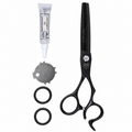 BOB Stealth Edition Black 6 Inch Japanese Steel Thinning Scissor 440C Steel - Made In Italy - image 4