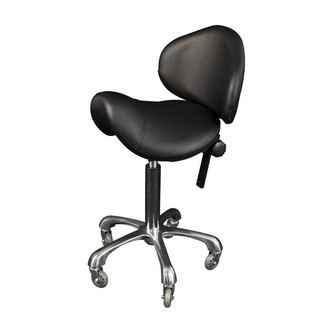 Karma Cradle Mountain Salon Stool with Back Black 07070102 - image 2
