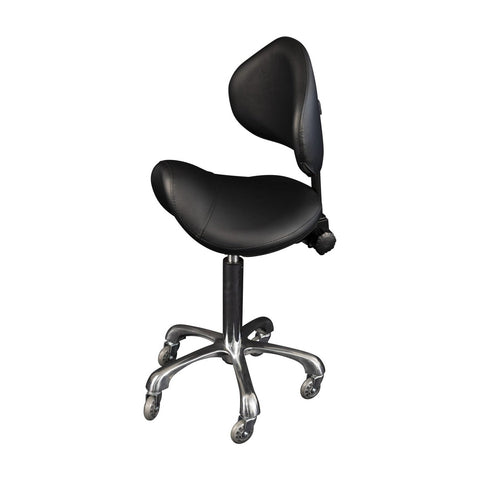 Karma Cradle Mountain Salon Stool with Back Black 07070102 - image 3