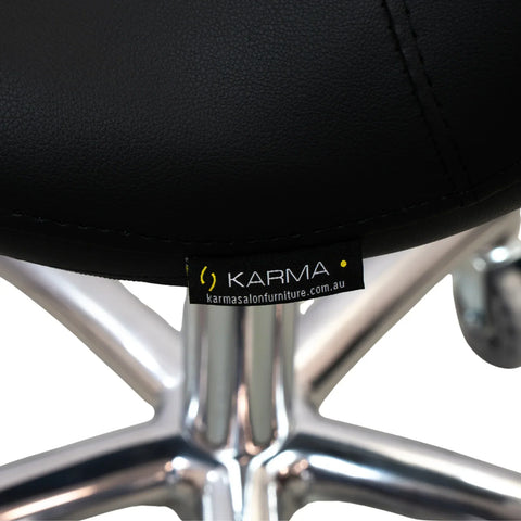 Karma Evandale Salon Saddle Stool Black 07040102 - image 4