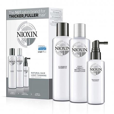 Nioxin Thinning Hair Trial Set - System 1 (Trio Set) - Natural Hair Light Thinning