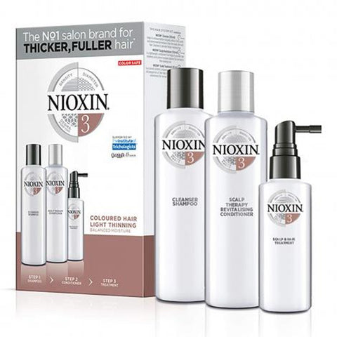 Nioxin Thinning Hair Trial Set - System 3 (Trio Set) Coloured hair Light Thinning