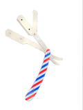 BOB Butterfly Metal Handle Cut Throat Shaving Razor - Barber Pole