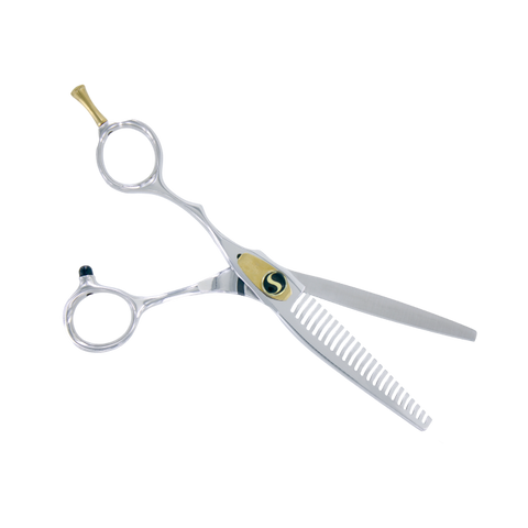 Sensei GSC 23 Tooth Seamless Blending Left Handed Professional Offset Thinning Scissor With Free Case